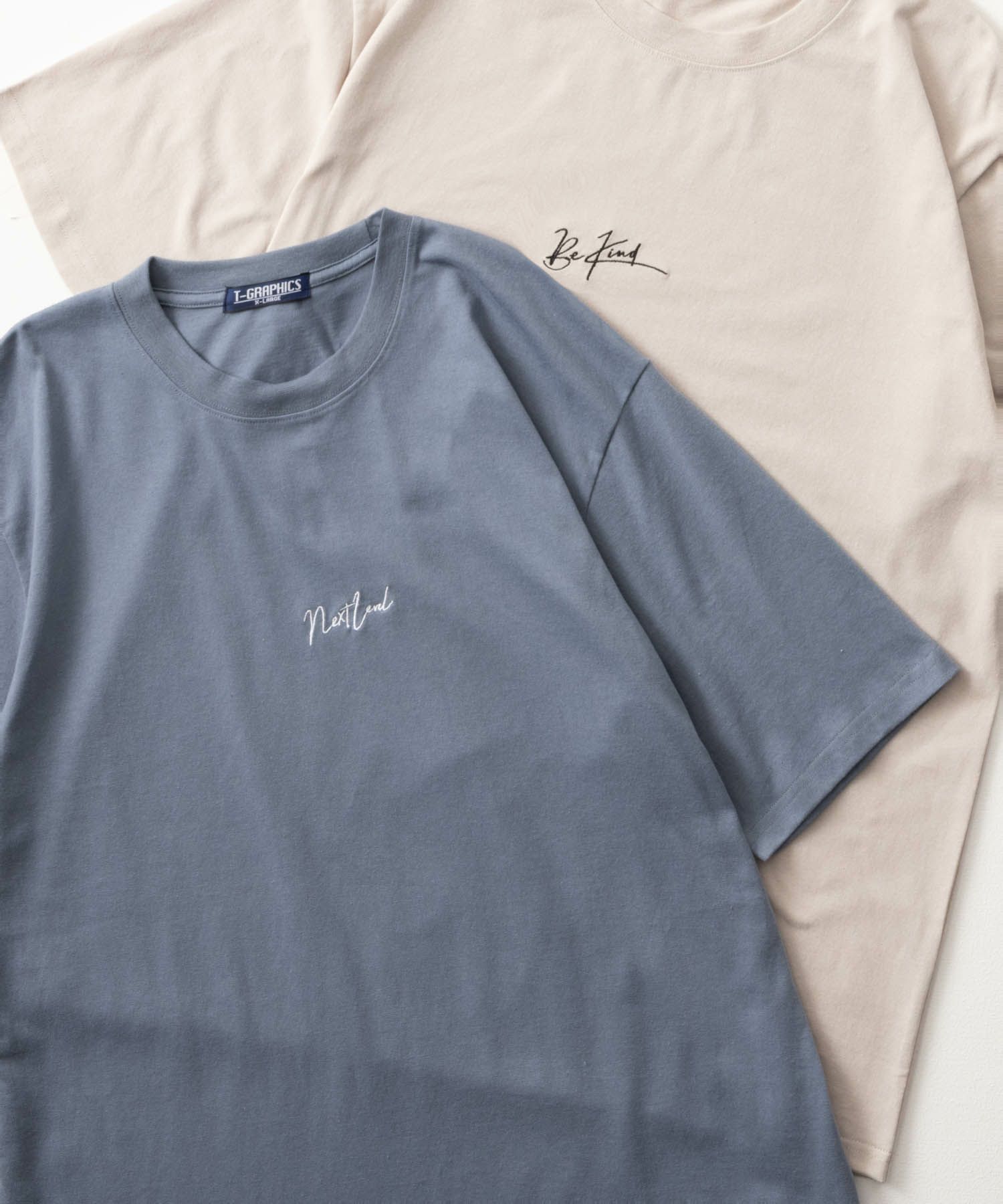 T-GRAPHICS ロゴ刺繍半袖Tシャツ メンズ ネコポス 対応商品