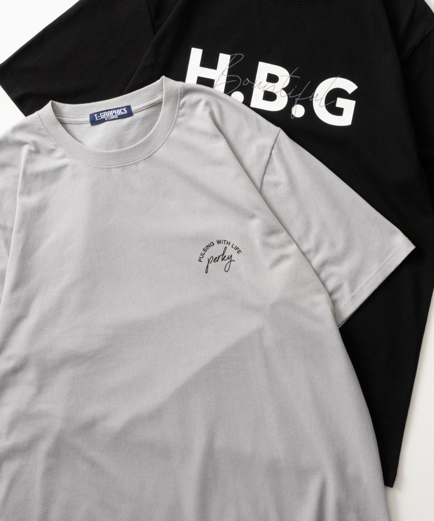 T-GRAPHICS ロゴプリント半袖Tシャツ メンズ ネコポス 対応商品