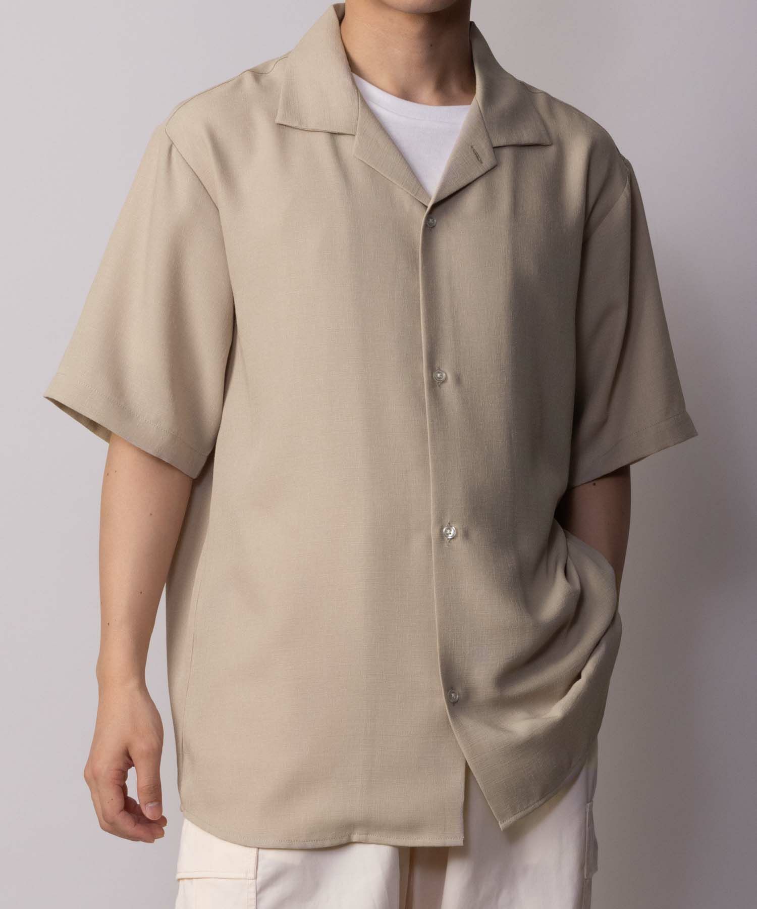 NAVY SARARI 麻調シャツ アンサンブル メンズ商品サムネイル-2