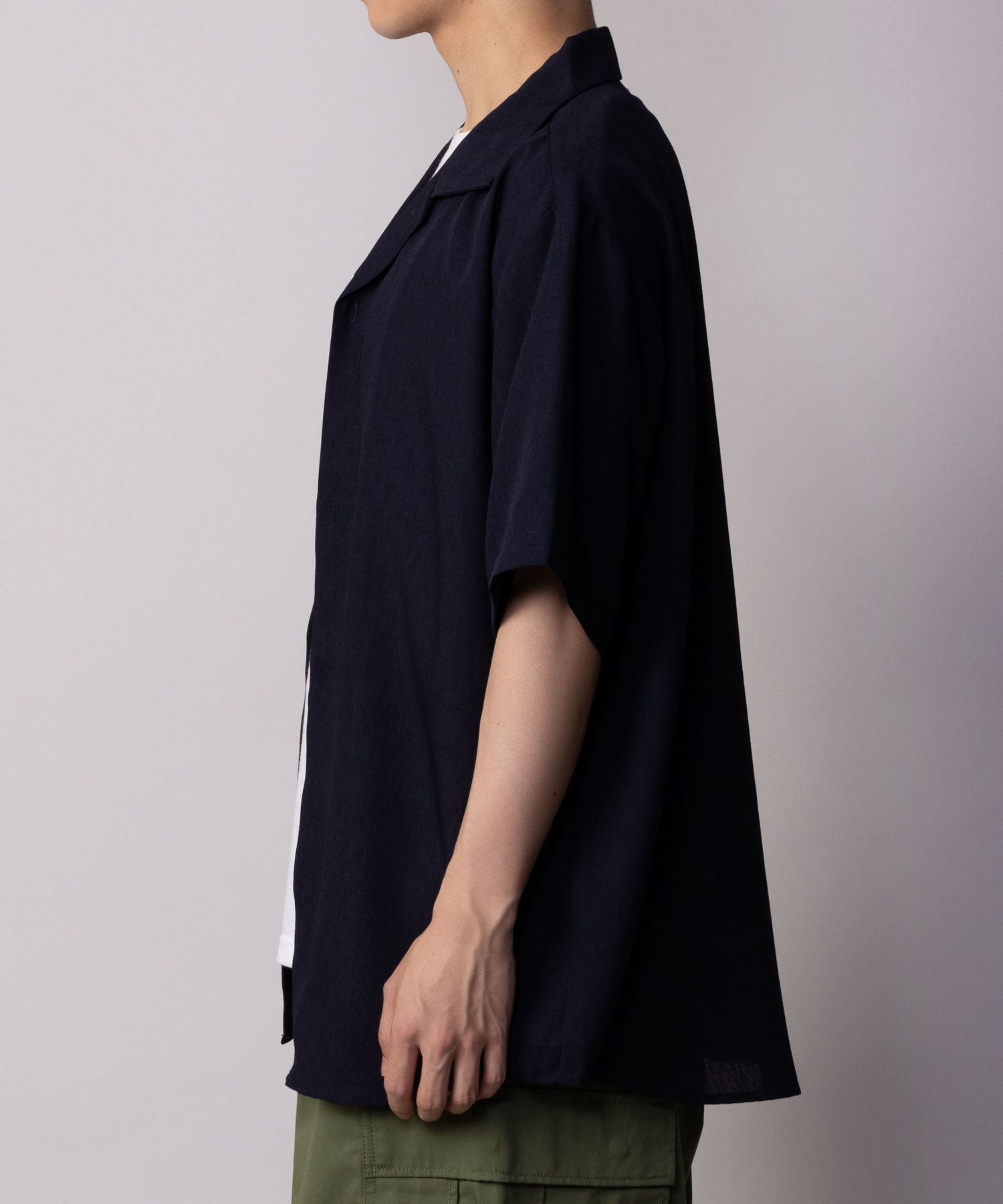 NAVY SARARI 麻調シャツ アンサンブル メンズ商品サムネイル-5