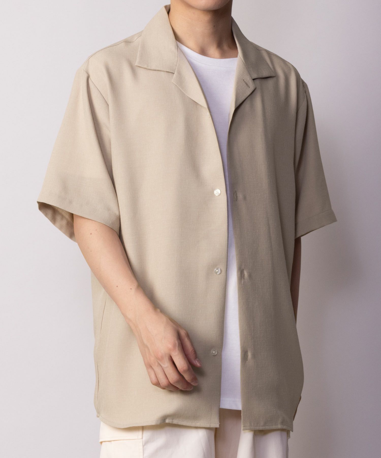 NAVY SARARI 麻調シャツ アンサンブル メンズ商品画像-14