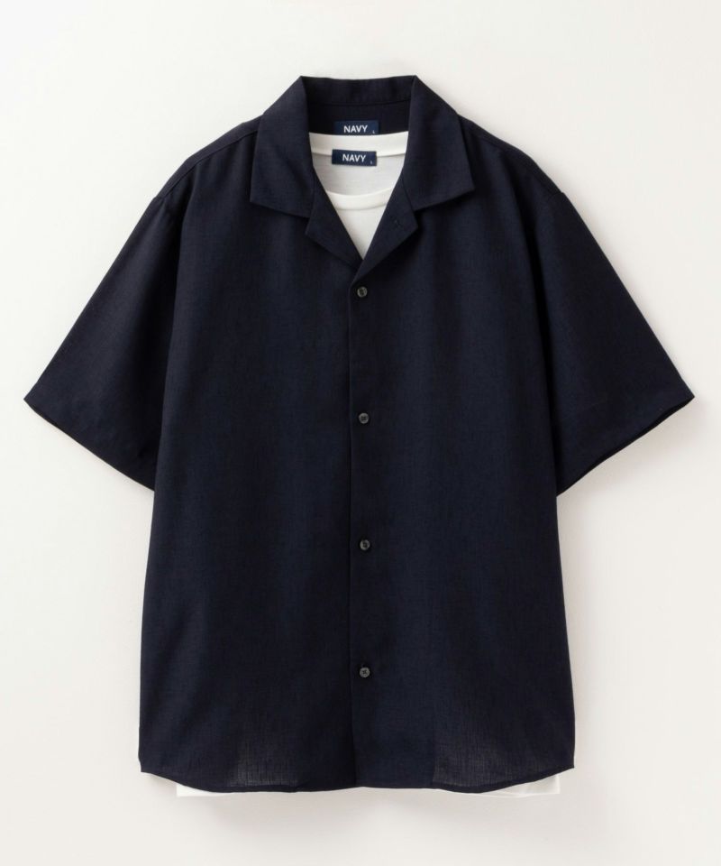 NAVY SARARI 麻調シャツ アンサンブル メンズ商品画像-16