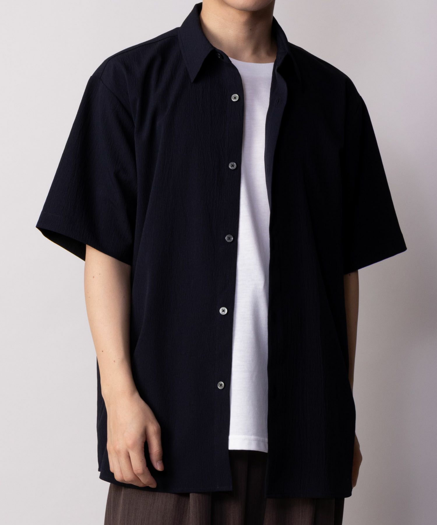 NAVY 楊柳シャツ アンサンブル メンズ