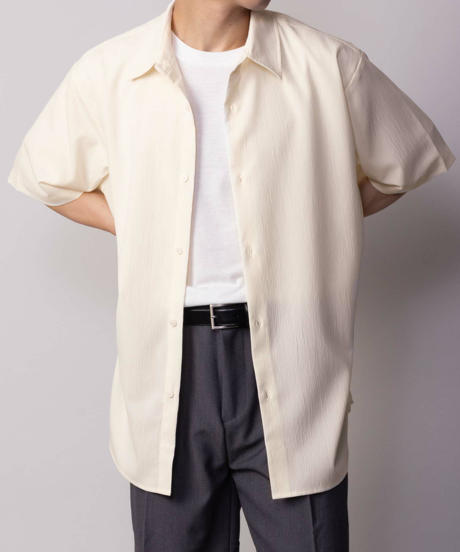 NAVY 楊柳シャツ アンサンブル メンズ