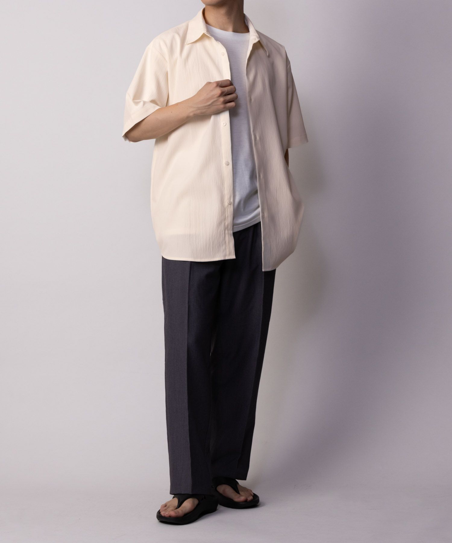 NAVY SARARI 楊柳シャツ アンサンブル メンズ商品サムネイル-4