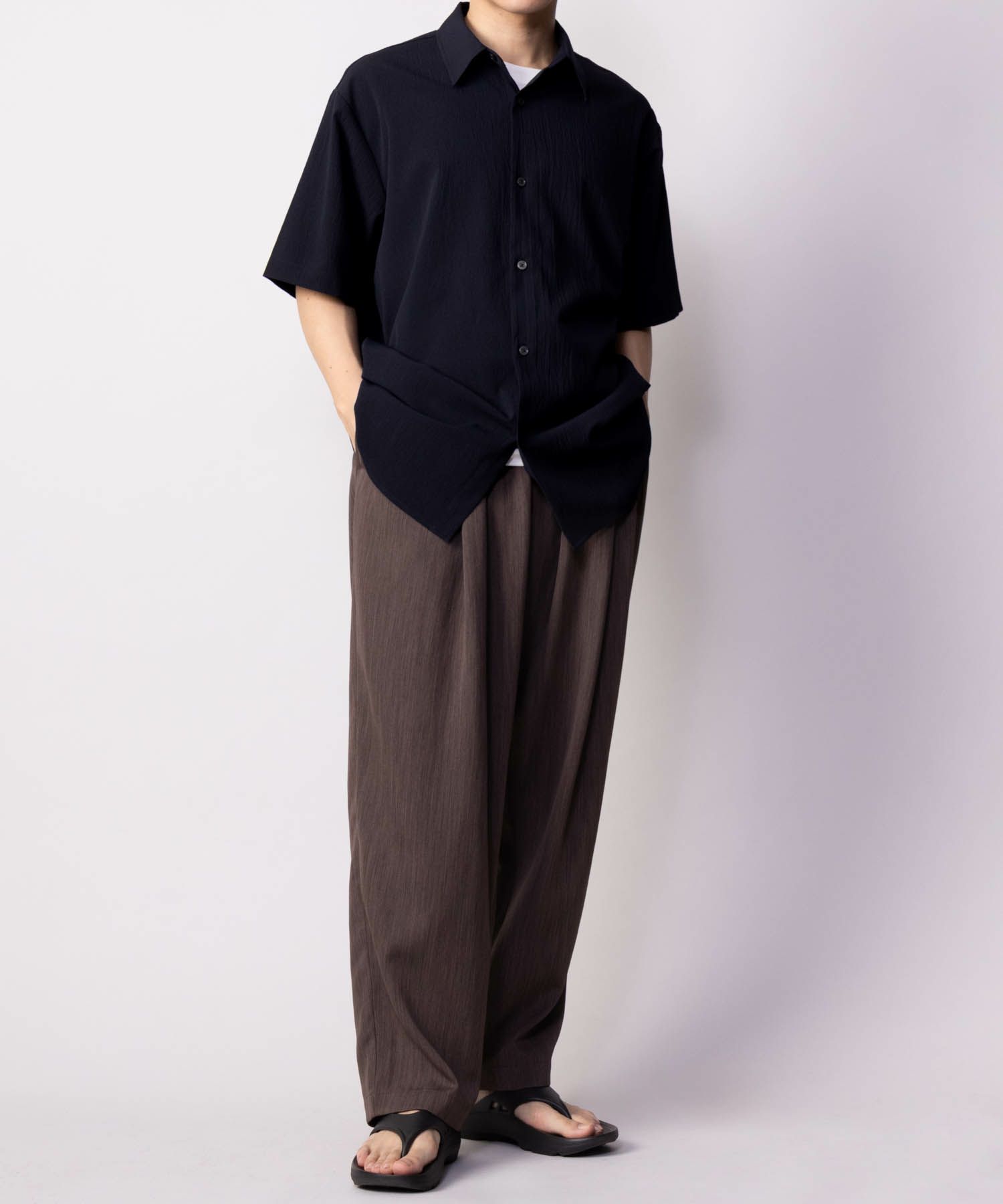 NAVY SARARI 楊柳シャツ アンサンブル メンズ商品サムネイル-7