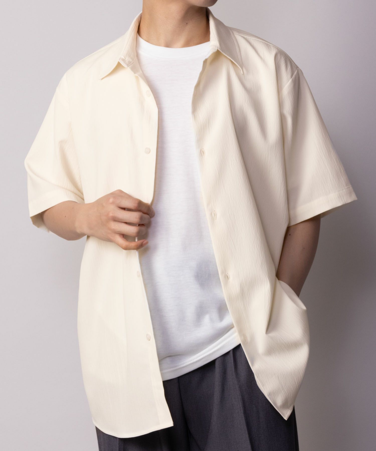 NAVY SARARI 楊柳シャツ アンサンブル メンズ商品サムネイル-10