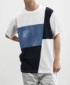 NAVY SARARI ブロック切替え半袖Ｔシャツ メンズ ネコポス 対応商品