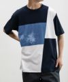 NAVY SARARI ブロック切替え半袖Ｔシャツ メンズ ネコポス 対応商品