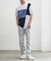NAVY SARARI  ブロック切替え半袖Ｔシャツ メンズ メール便 対応商品商品サムネイル-4