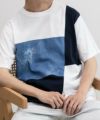 NAVY SARARI  ブロック切替え半袖Ｔシャツ メンズ メール便 対応商品商品サムネイル-10