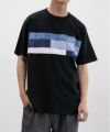 NAVY SARARI  パネル切替えＴシャツ メンズ メール便 対応商品商品サムネイル-2