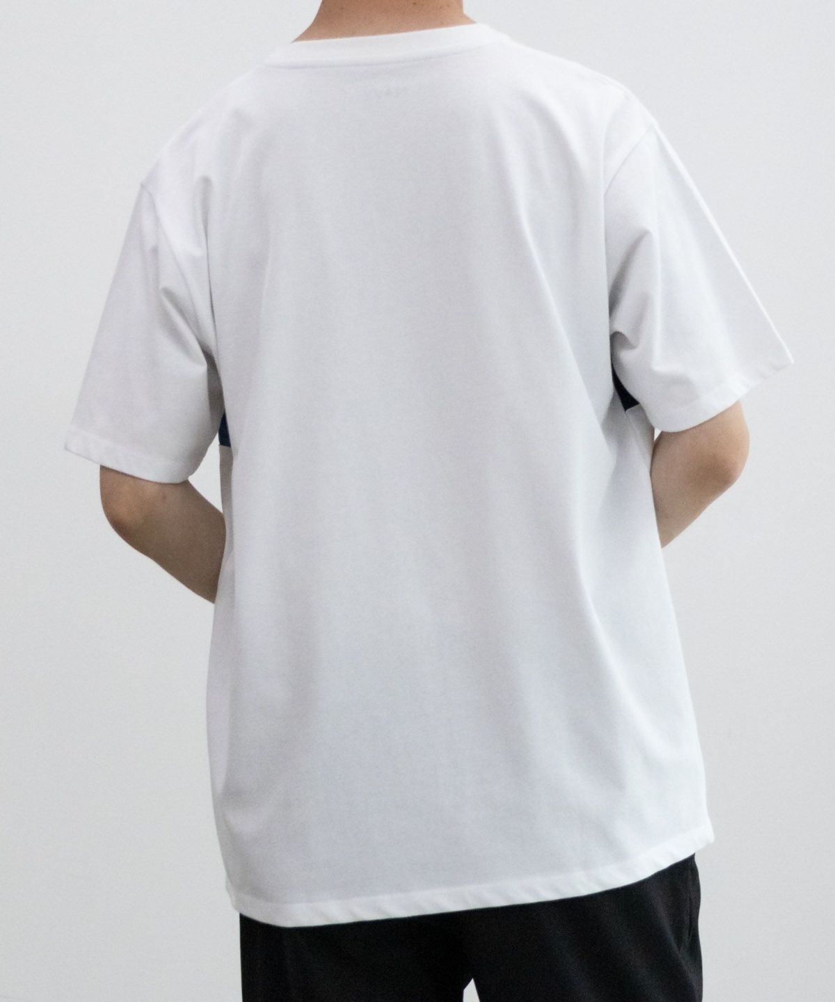 NAVY SARARI パネル切替えＴシャツ メンズ ネコポス 対応商品