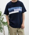NAVY SARARI  パネル切替えＴシャツ メンズ メール便 対応商品商品サムネイル-16