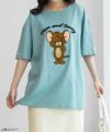 Tom and Jerry サガラ刺繍Tシャツ レディース ネコポス 対応商品