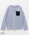 PEANUTS SNOOPY ポケット付きプリント長袖Tシャツ キッズ ネコポス 対応商品