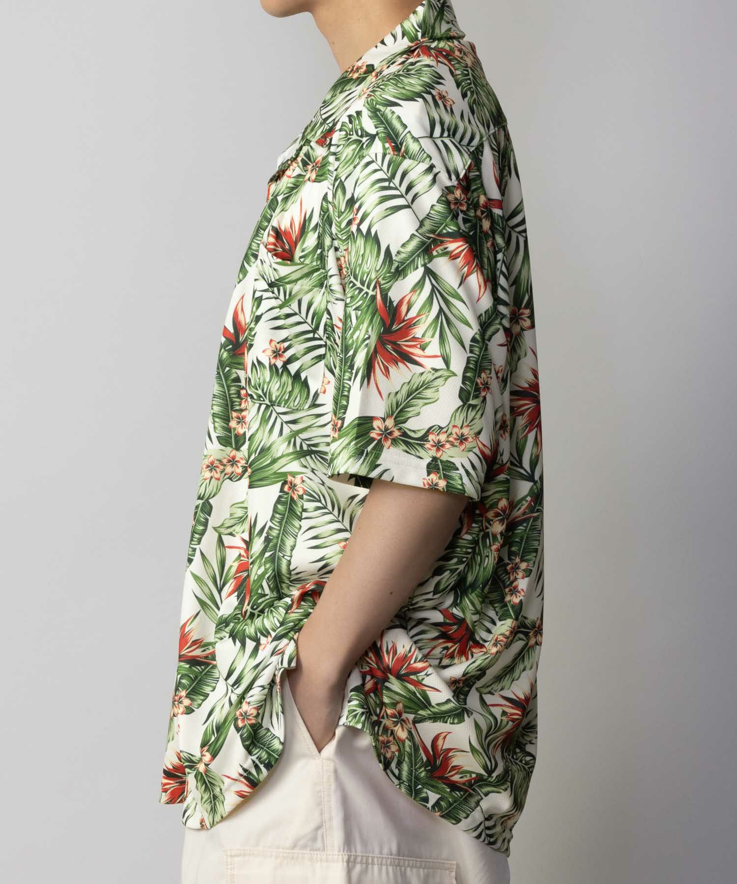 NAVY SARARI メッシュアロハシャツアンサンブル メンズ