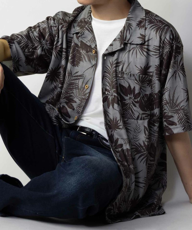 NAVY SARARI  メッシュアロハシャツアンサンブル メンズ商品画像-14