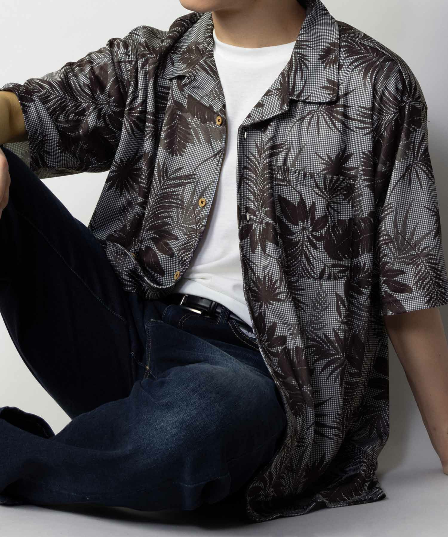 NAVY SARARI  メッシュアロハシャツアンサンブル メンズ商品サムネイル-14