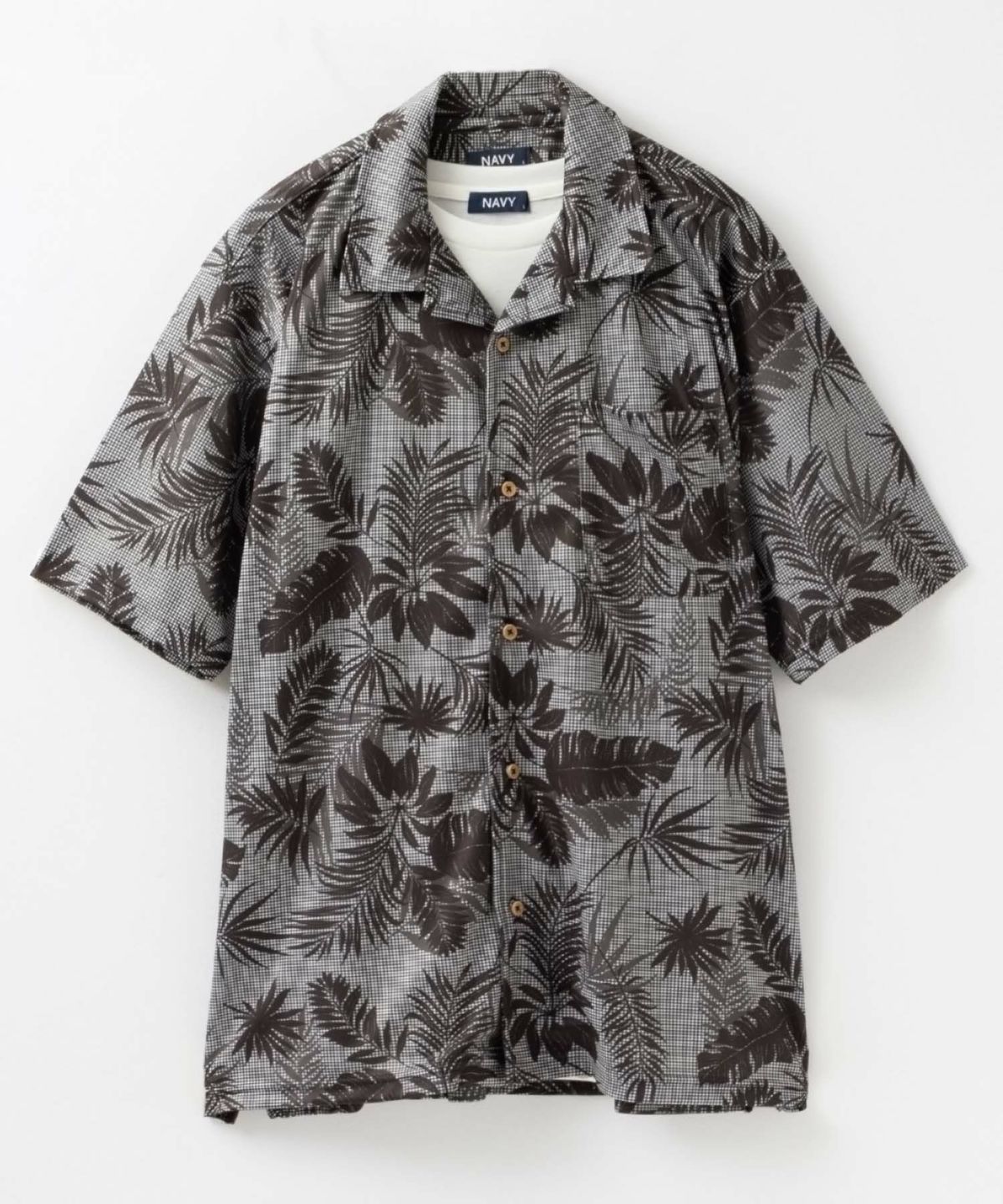 NAVY SARARI メッシュアロハシャツアンサンブル メンズ