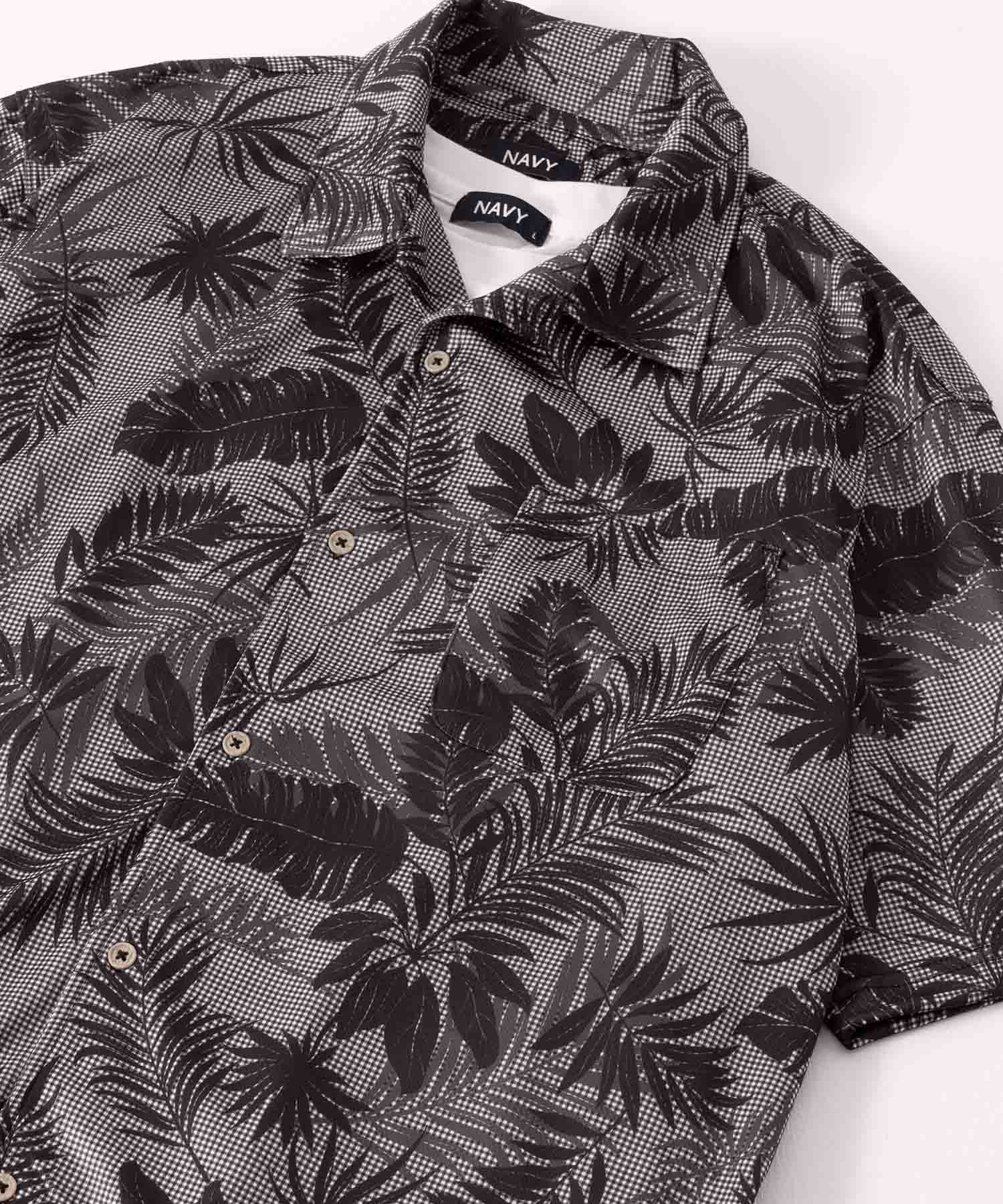 NAVY SARARI メッシュアロハシャツアンサンブル メンズ