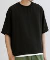 NAVY 麻調クルーネックアンサンブル メンズ