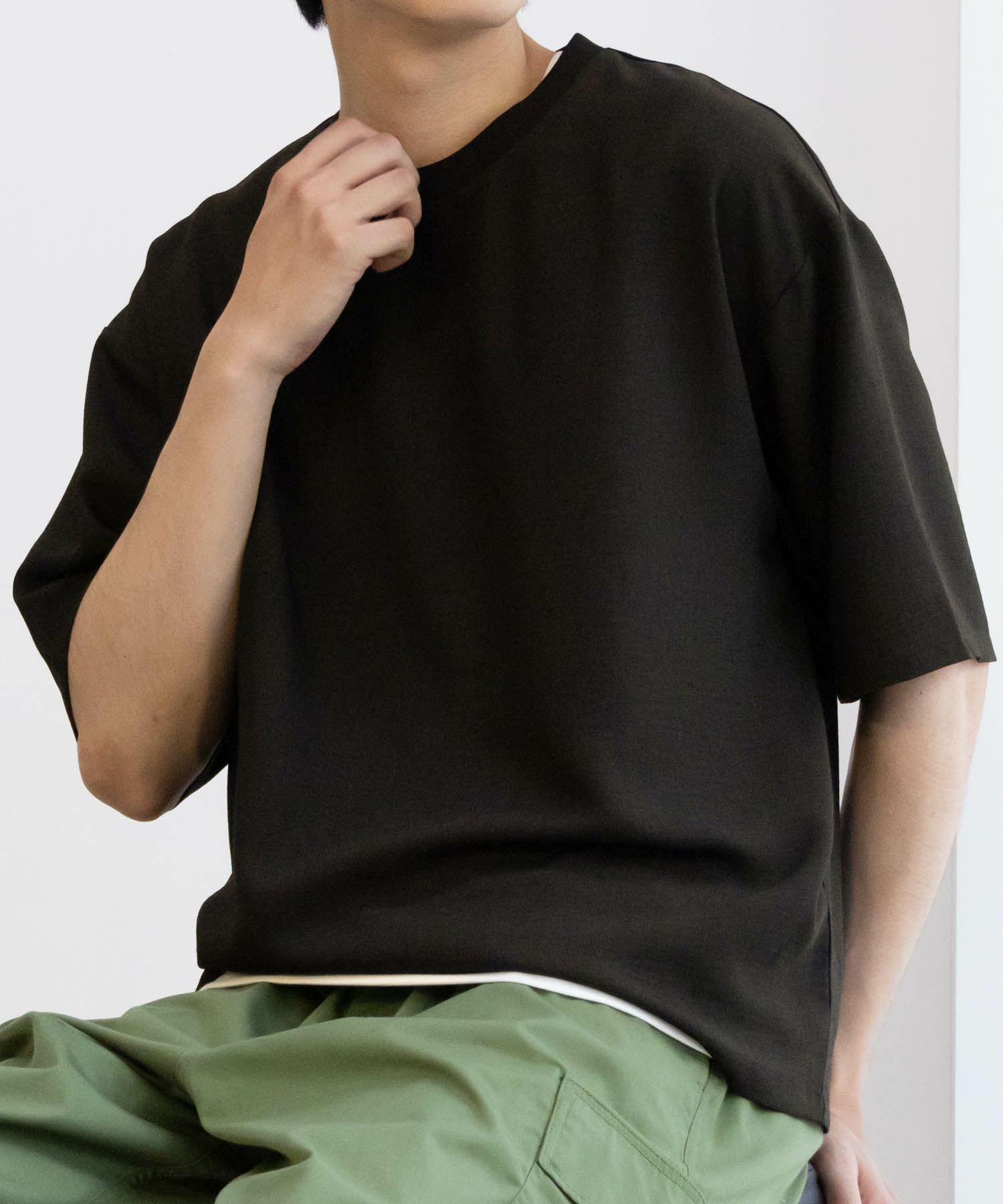 NAVY  麻調クルーネックアンサンブル メンズ商品サムネイル-7