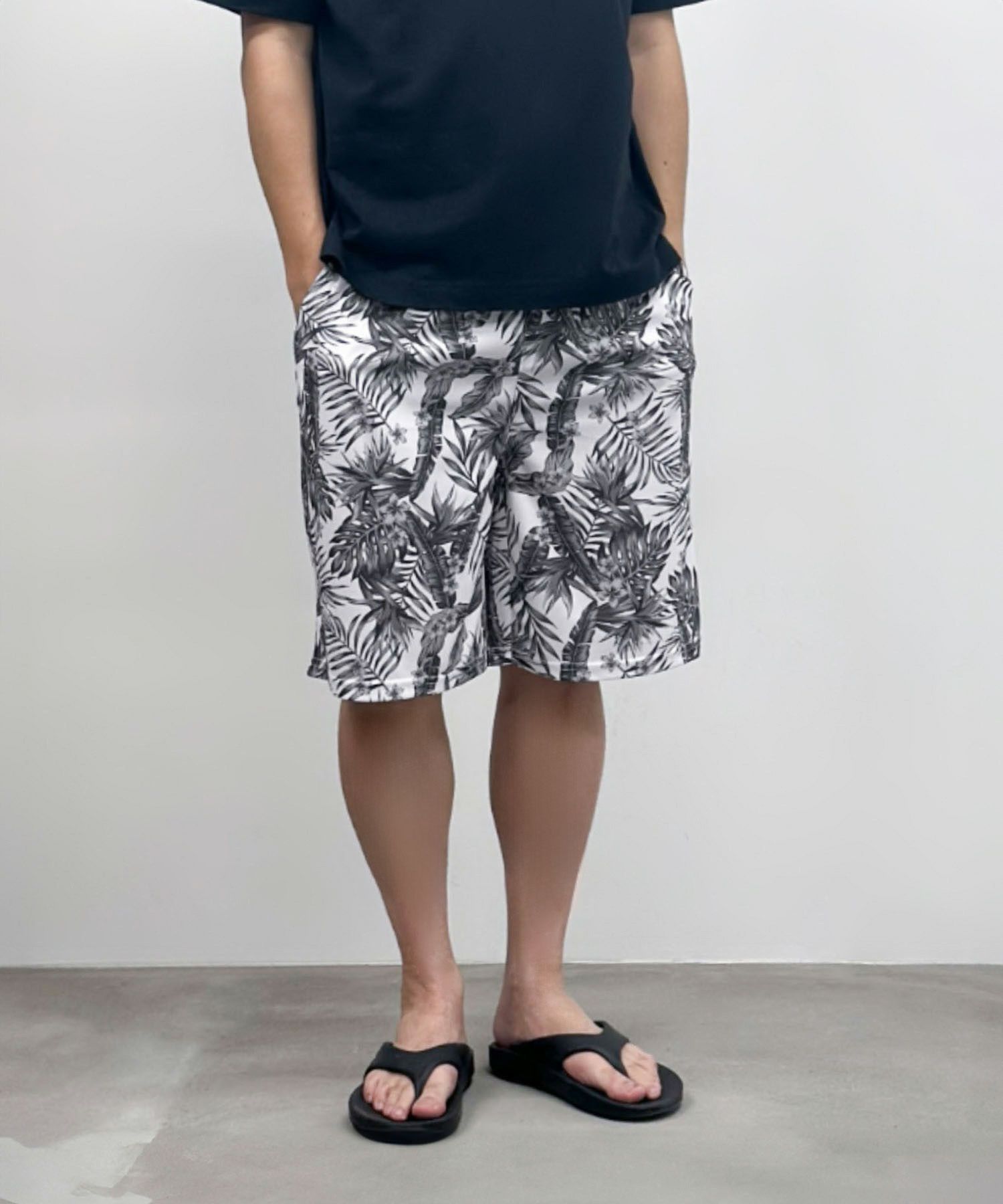NAVY  メッシュ総柄ハーフパンツ メンズ商品サムネイル-1