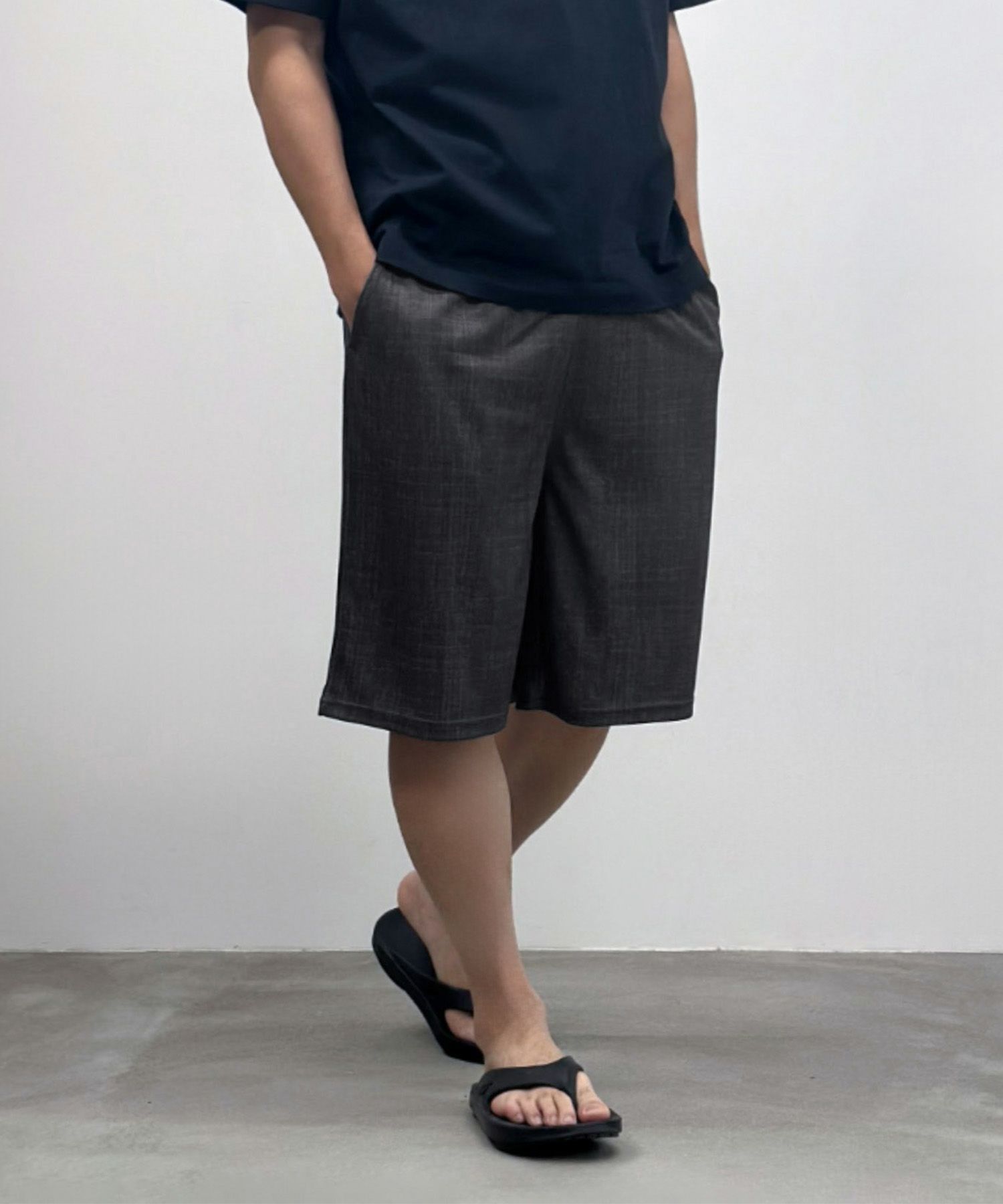 NAVY メッシュ総柄ハーフパンツ メンズ