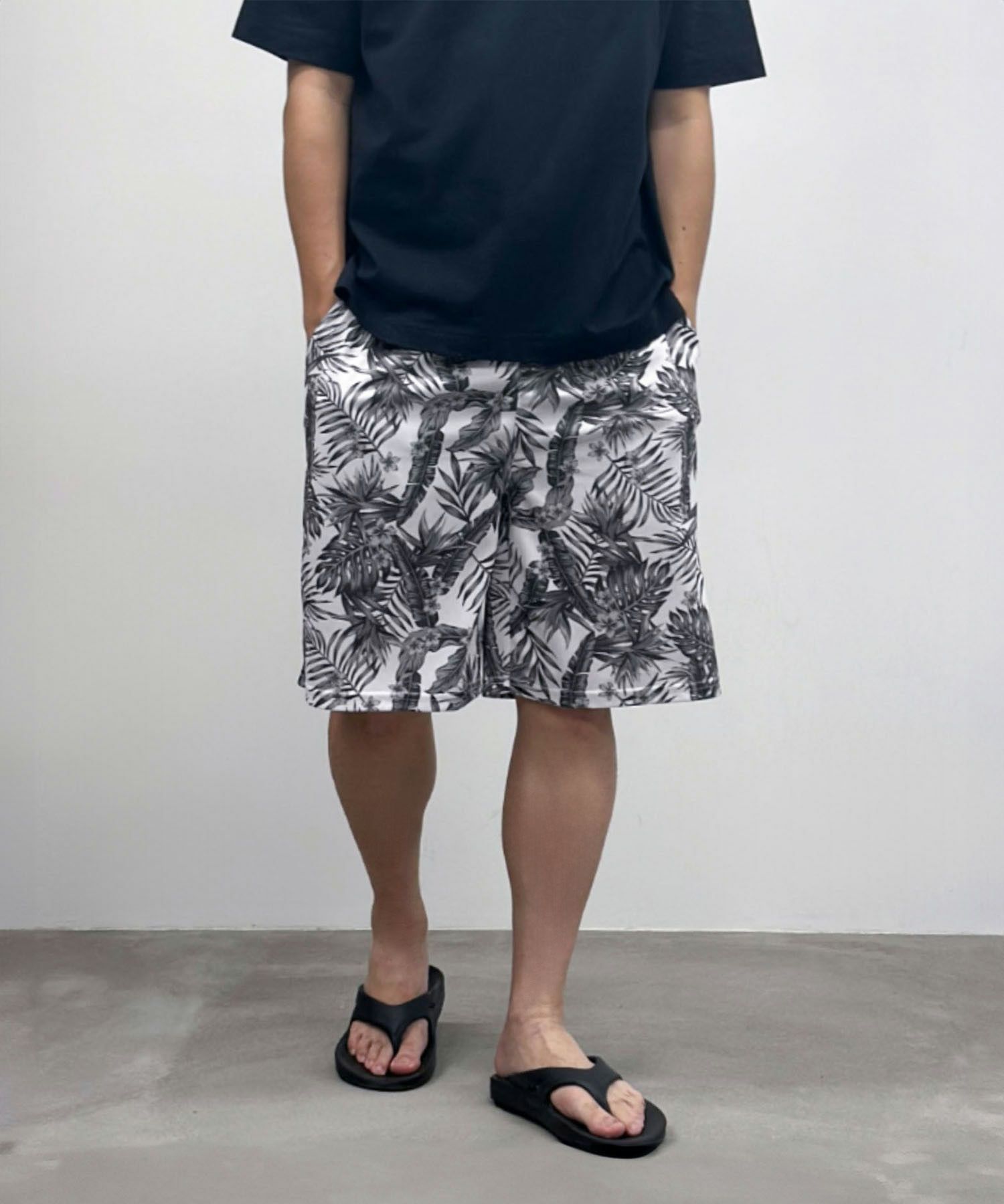 NAVY メッシュ総柄ハーフパンツ メンズ