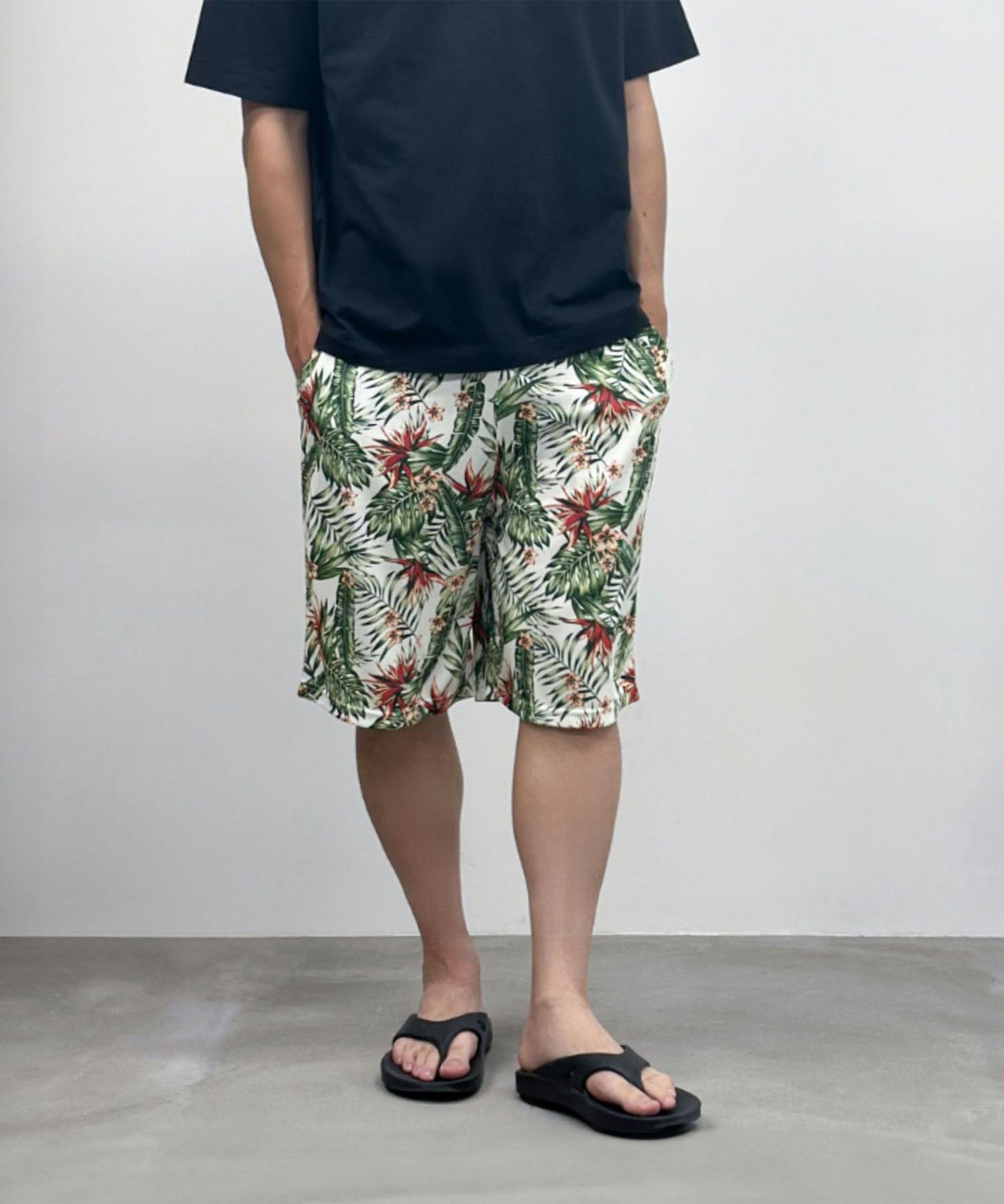 NAVY  メッシュ総柄ハーフパンツ メンズ商品画像-10