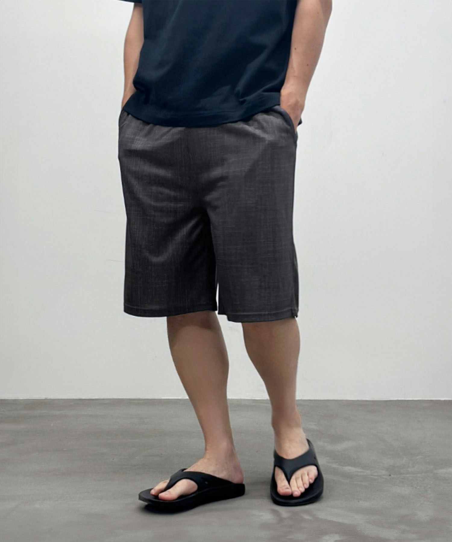 NAVY  メッシュ総柄ハーフパンツ メンズ商品画像-12