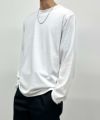NAVY 天竺クルーネック長袖Tシャツ メンズ