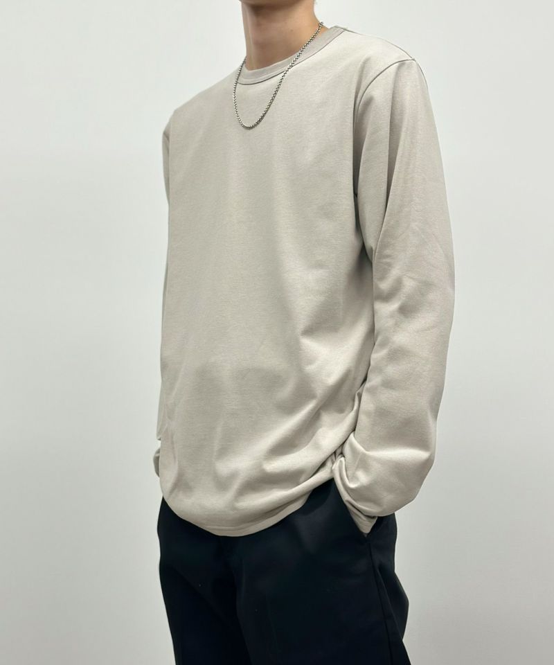 NAVY  天竺クルーネック長袖Tシャツ メンズ商品画像-5