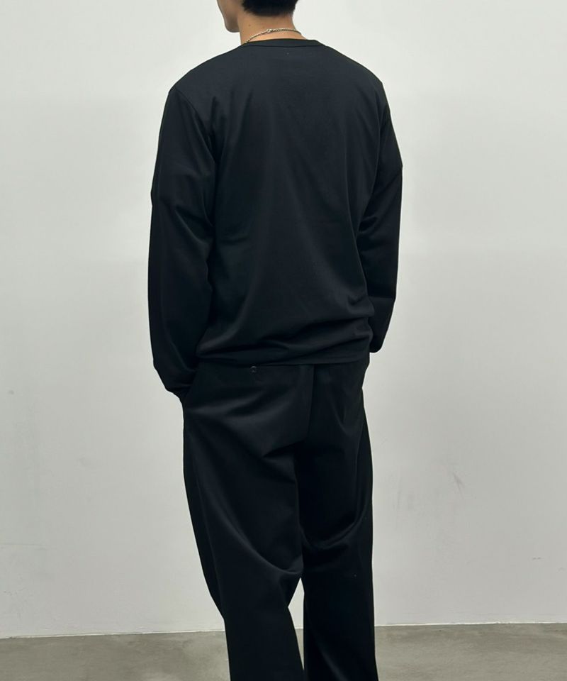 NAVY  天竺クルーネック長袖Tシャツ メンズ商品画像-11