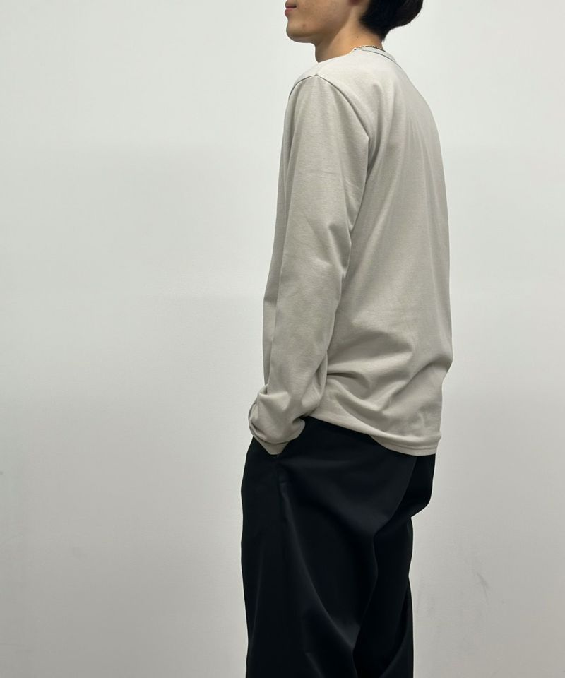 NAVY  天竺クルーネック長袖Tシャツ メンズ商品画像-12