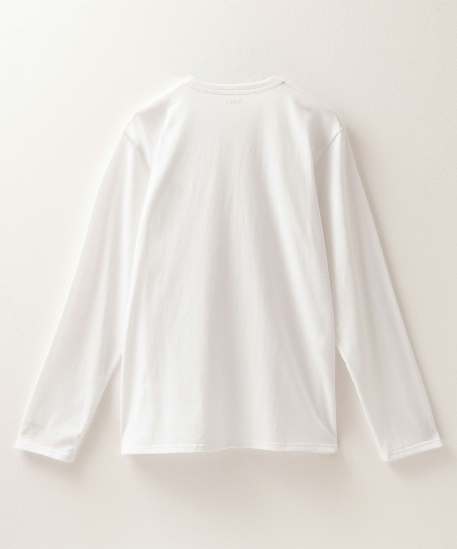 NAVY 天竺クルーネック長袖Tシャツ メンズ