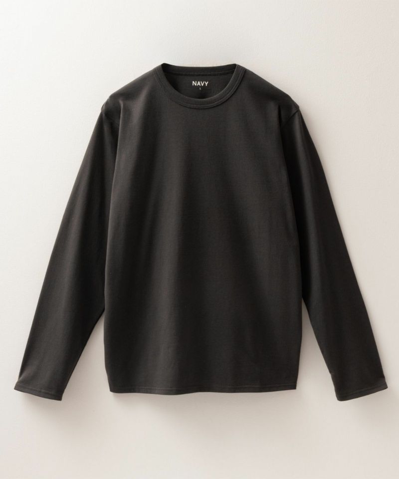 NAVY  天竺クルーネック長袖Tシャツ メンズ商品画像-16