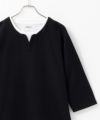 NAVY 冷感キーネックフェイクレイヤード7分袖カットソー メンズ