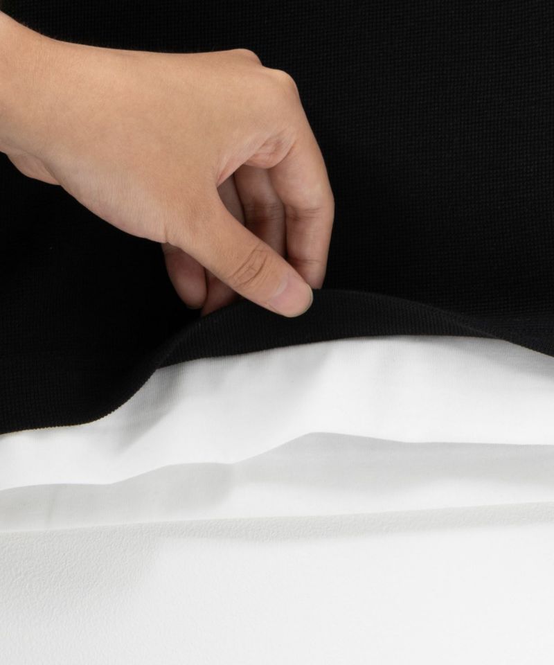 NAVY 冷感キーネックフェイクレイヤード7分袖カットソー メンズ商品画像-11