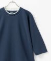 NAVY 冷感フェイクレイヤード7分袖カットソー メンズ