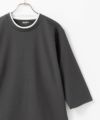 NAVY 冷感フェイクレイヤード7分袖カットソー メンズ