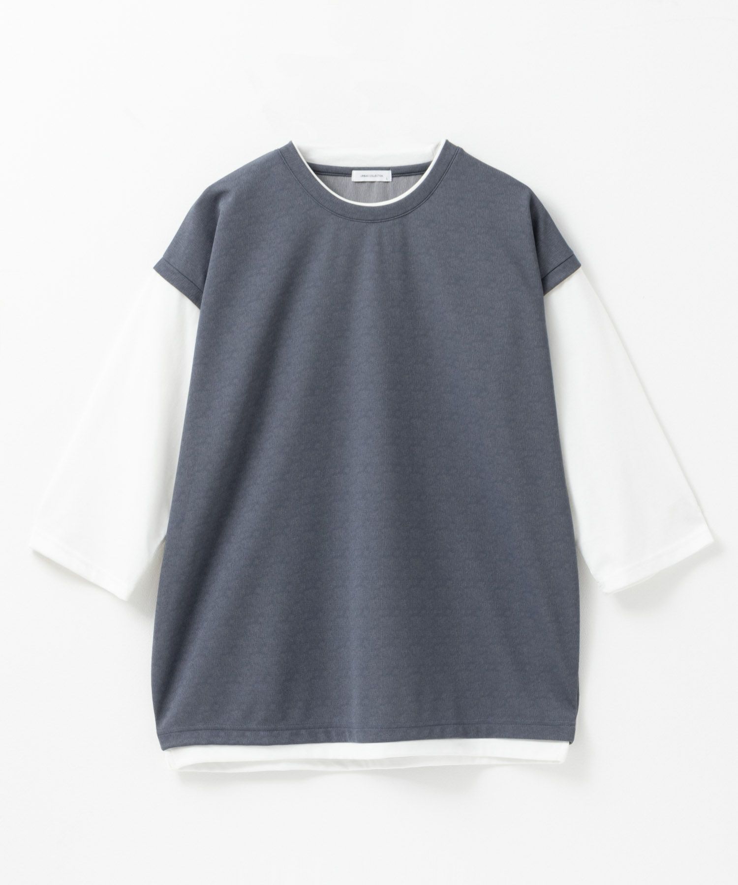 URBAN COLLECTION 梨地ジョーゼットベストフェイクレイヤードカットソー メンズ