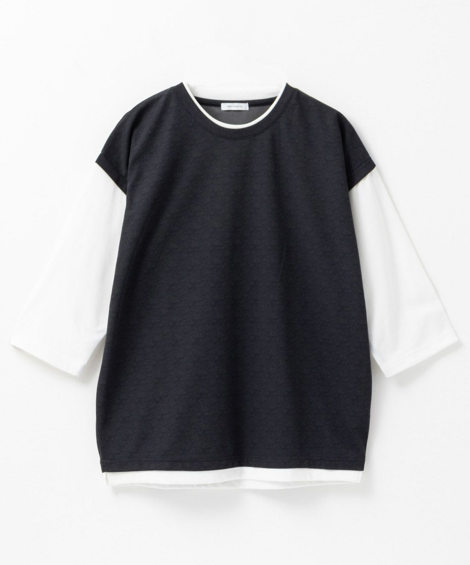 URBAN COLLECTION 梨地ジョーゼットベストフェイクレイヤードカットソー メンズ