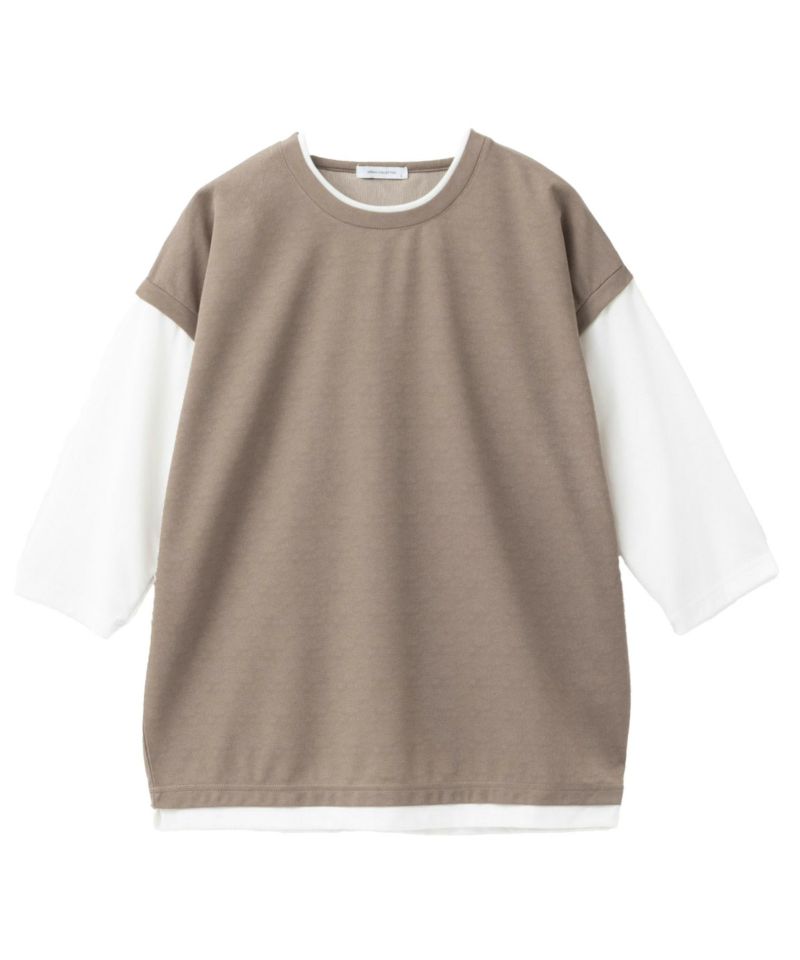 URBAN COLLECTION  梨地ジョーゼットベストフェイクレイヤードカットソー メンズ商品画像-8