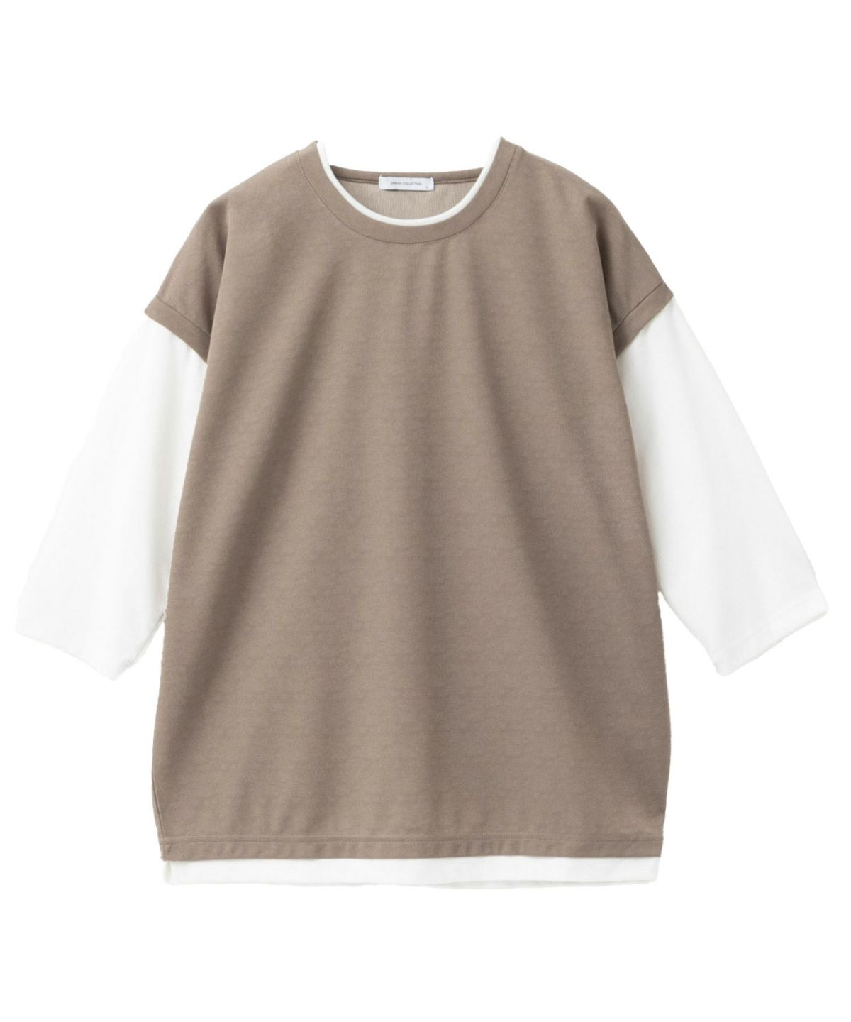 URBAN COLLECTION 梨地ジョーゼットベストフェイクレイヤードカットソー メンズ