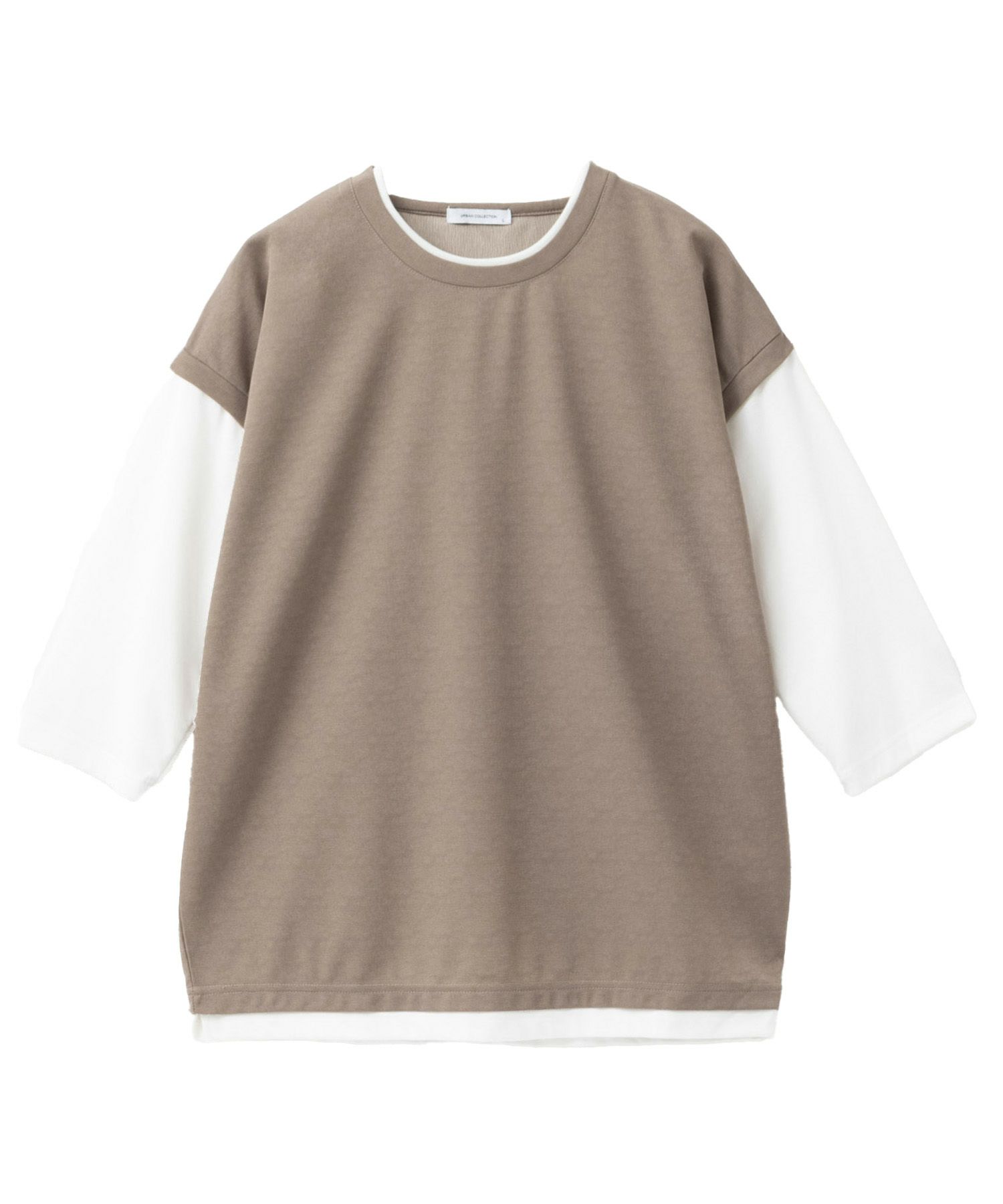 URBAN COLLECTION 梨地ジョーゼットベストフェイクレイヤードカットソー メンズ