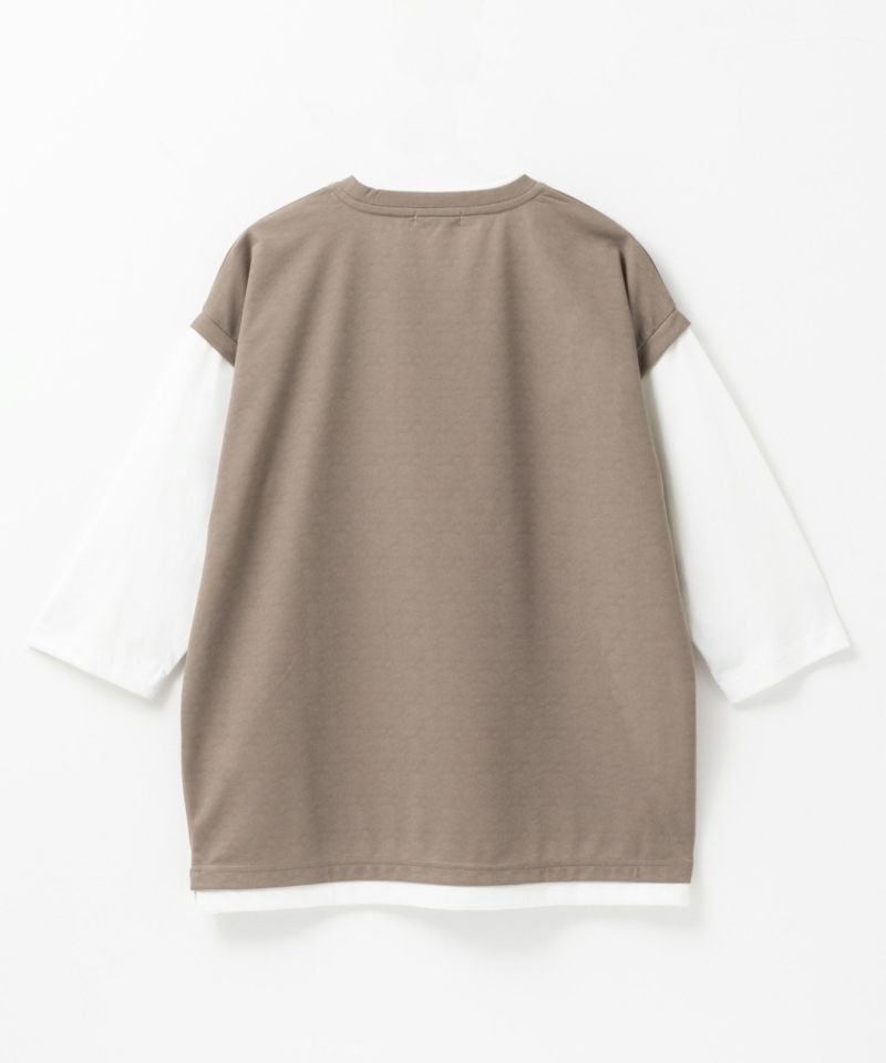 URBAN COLLECTION  梨地ジョーゼットベストフェイクレイヤードカットソー メンズ商品画像-9