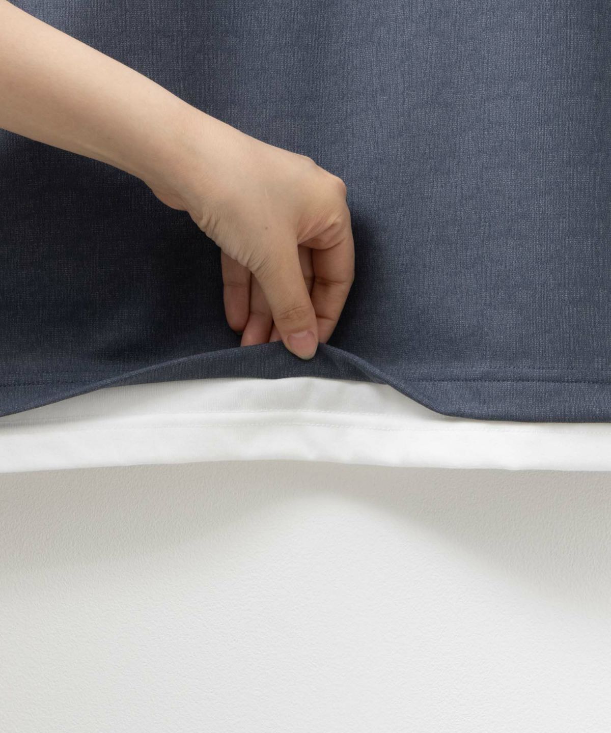 URBAN COLLECTION 梨地ジョーゼットベストフェイクレイヤードカットソー メンズ