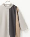 URBAN COLLECTION エアスムージー ポンチ素材 タテ目切替7分袖Tシャツ メンズ